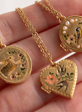 【当季新品】Fable燕子爱心盒式吊坠项链锁骨链小众设计送女友