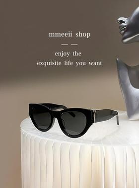 MM海外购 杨树林同款  字母猫眼素颜墨镜女百搭显瘦遮阳太阳眼镜