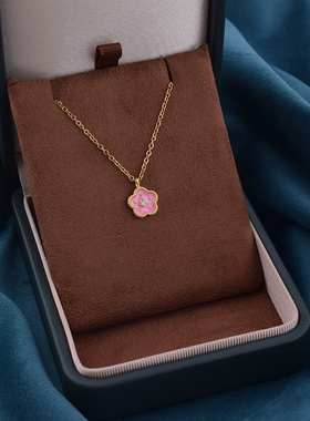 桃花项链轻奢小众少女甜美