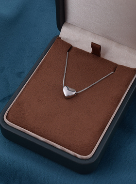 s925纯银爱心项链女轻奢