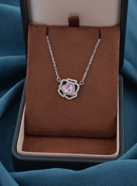 「玫瑰之心」s925纯银玫瑰项链