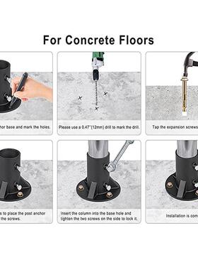 金属栏杆地板法兰用于围栏/邮箱/旗杆安装底座重型路灯安装适配器