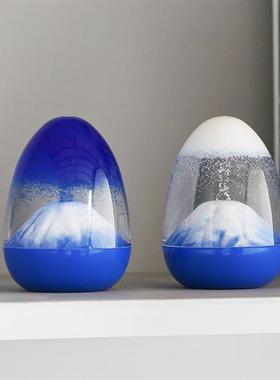 云木杂货油滴沙漏创意意大利维苏威火山喷发悬浮液体减压礼物摆件