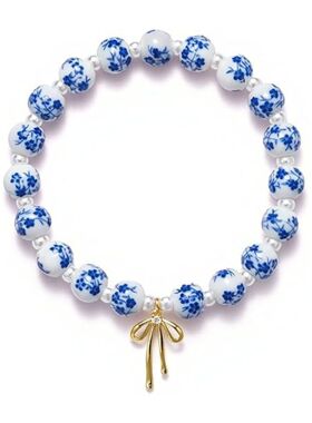 新中式锆石蝴蝶结虎眼石手串