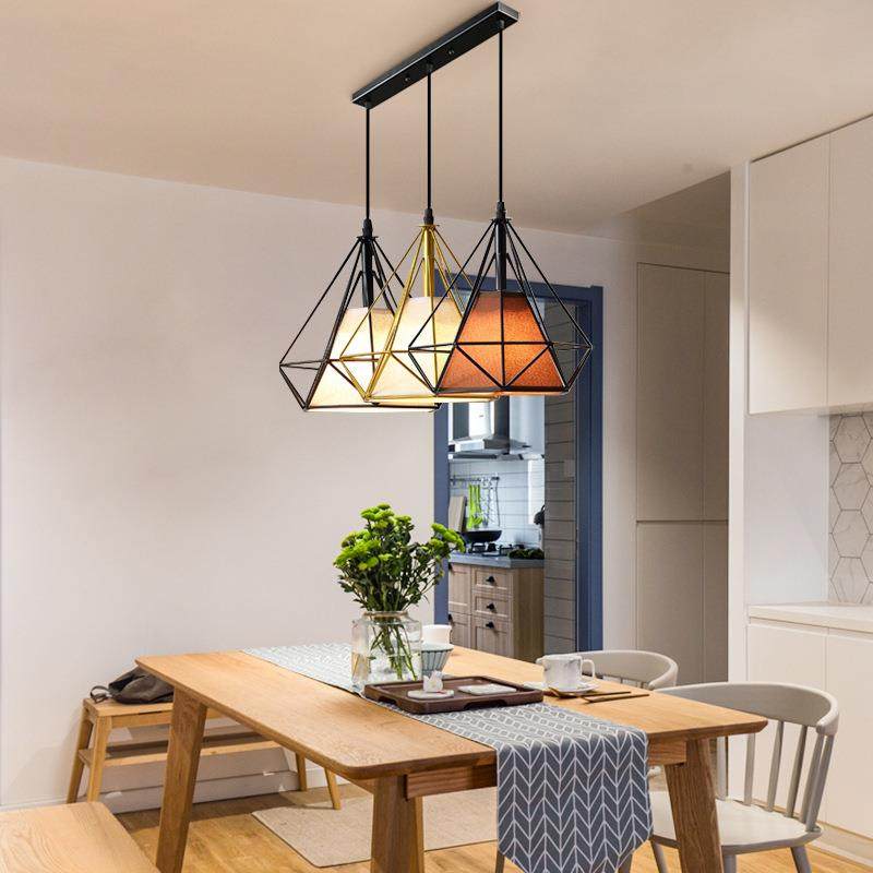 loft复古艺术创意北欧钻石铁艺支架餐厅酒吧台服装店装饰吊灯家居,淘宝优惠券,粉丝福利购,淘宝优惠卷