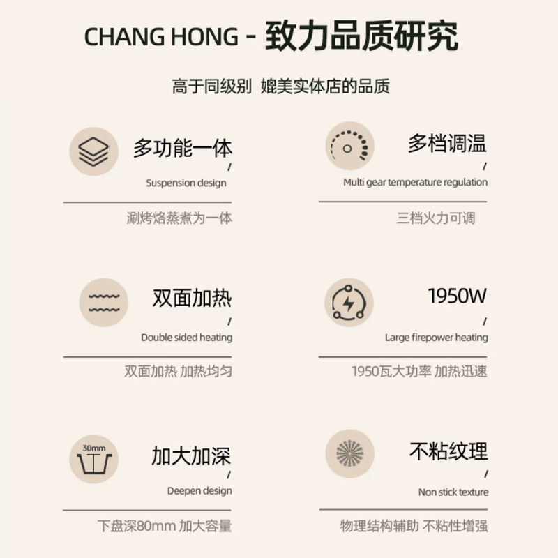  长虹厨房电器电饼铛/可丽饼机/薄饼机