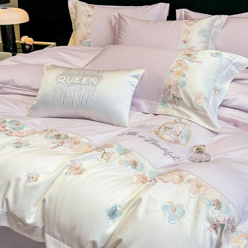 A类高级感贡缎长绒棉四件套100全棉纯棉新款被套床单裸睡床上用品,淘宝优惠券,粉丝福利购,淘宝优惠卷