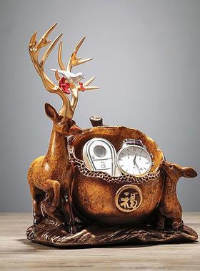 放钥匙扣摆件中式鹿家居装饰钥匙遥控器收纳摆件客厅茶几桌面办公