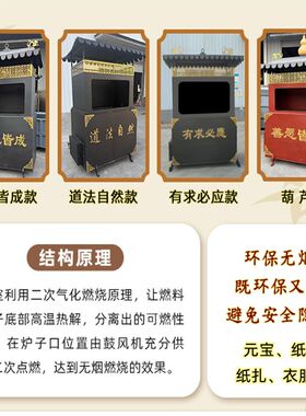 中式元宝炉烧金炉烧经聚宝炉景区佛堂室外大型元宝化宝炉 焚金炉