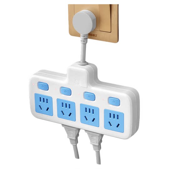 One-to-one independent control of electric shock-proof extension socket