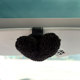Plush car glasses clip women's sun visor storage