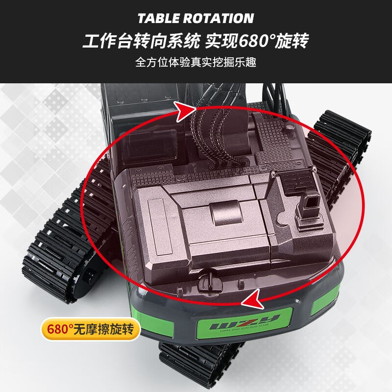 挖掘机工程车真实遥控挖掘机合金液压版超大号合金儿童玩具车男孩-图2