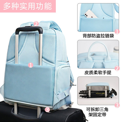 Cwatcun香港品牌专业女摄相机包单反防盗便携适用于佳能索尼微单双肩男女摄影包 - 图2