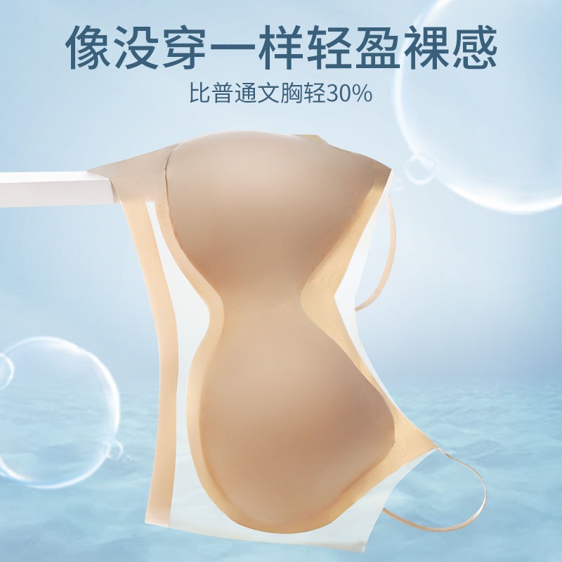 夏季新款冰丝轻薄新款无痕内衣女大胸显小防下垂聚拢运动文胸_FASHION  原创_女士内衣/男士内衣/家居服-第3张图片-提都小院