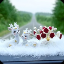 Car swing piece Latest on-car middle control bench One way Ping An Kashin Red car Decorative Goods Goddess Upper Class