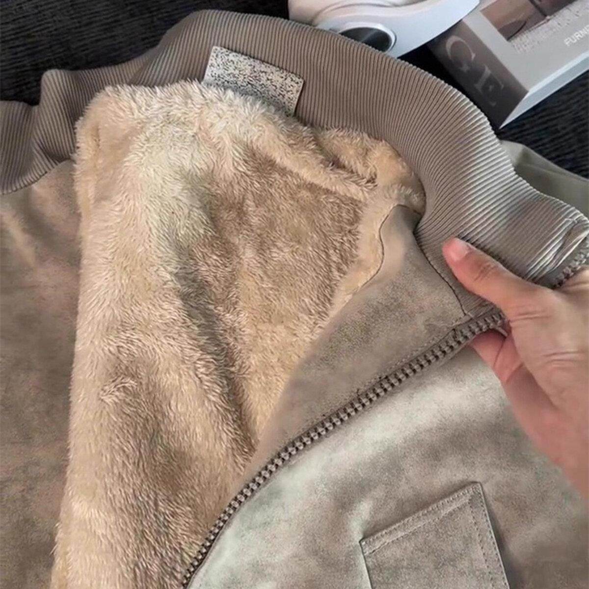 美式雾面扎染羊羔绒外套男冬季加绒加厚夹克棉服立领PU皮机车皮衣,淘宝优惠券,粉丝福利购,淘宝优惠卷