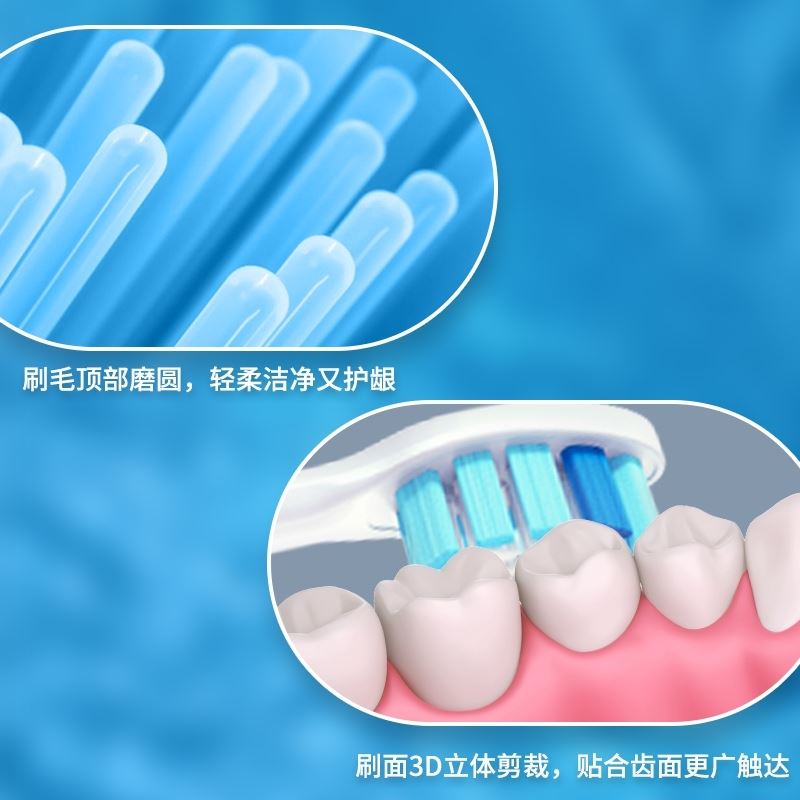 适配于prooral/博皓电动牙刷头 2922 适用于T09/t33/s25软毛替换 - 图2