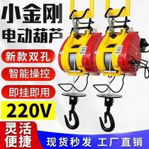 Small Diamond Electric Hoist 220v Small Hanger Home Small Lifting Remote Control Portable Wire Rope Electric Hoist