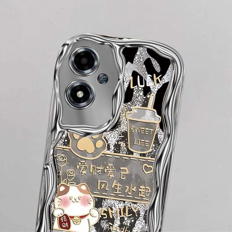 适用oppoa2m手机壳PJU110电镀软硅胶OPPOA2 5G保护套PJB110全包边opa2x防摔PJS110招财猫0pp0a文字高级新款女 - 图3