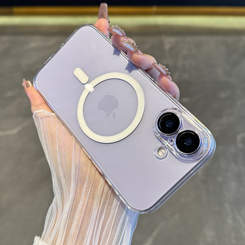 适用于iPhone17手机壳新款苹果17promax全包轻薄透明无线磁吸16Pro简约时尚15plus高级感14/13防摔12硬套 - 图0