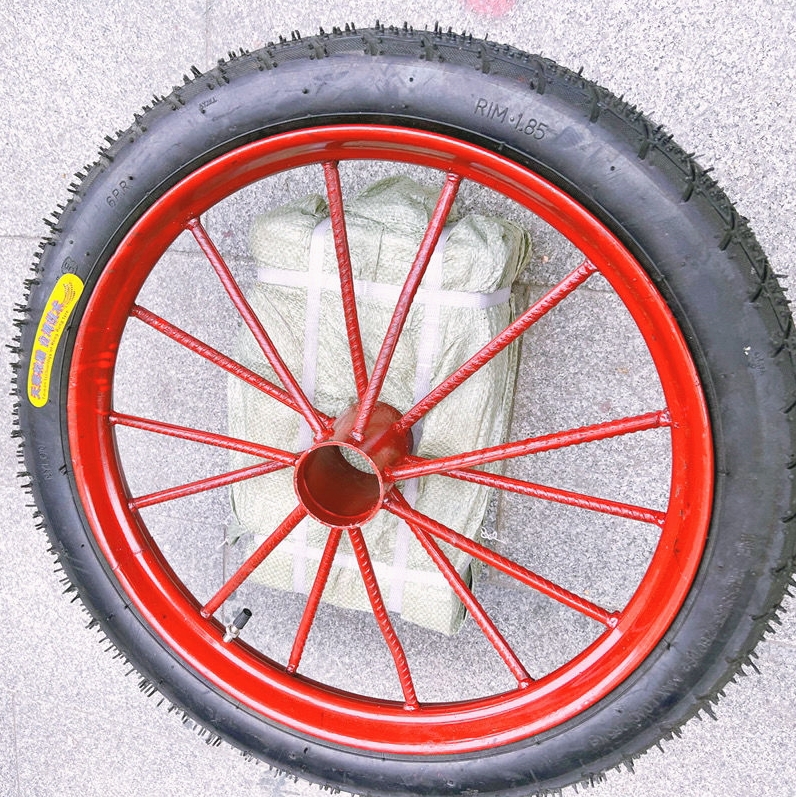 德国进口实心轮子斗车轮胎建筑工地斗车轮子充气轮子推车轮斗车轮-图0