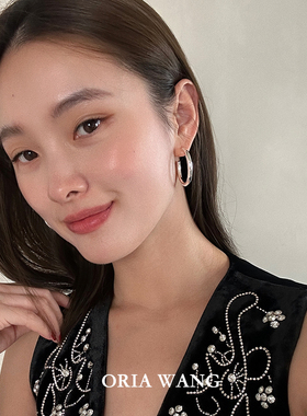 ORIAWANG 极简之感 经典简约时髦百搭大素圈耳环耳钉女