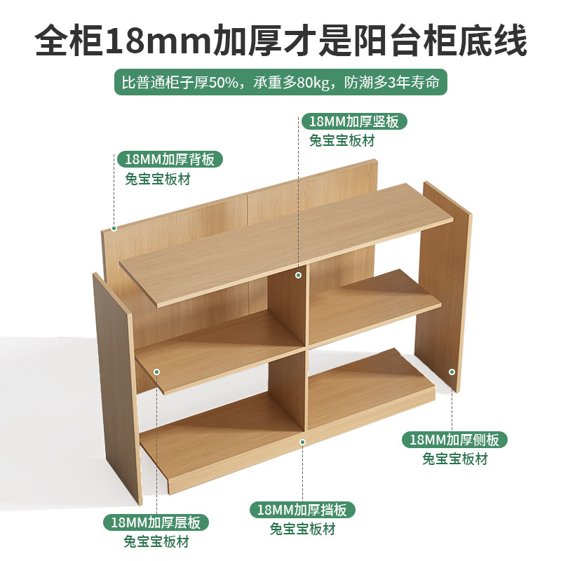 阳台储物柜防晒收纳杂物柜靠墙一体阳台专用定制柜子尺寸定做家具,淘宝优惠券,粉丝福利购,淘宝优惠卷
