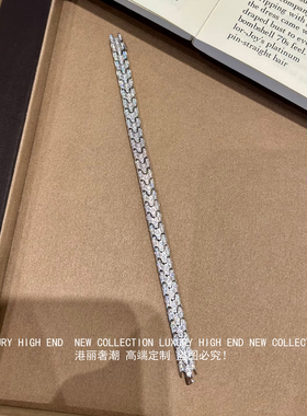 个性设计满钻蛇骨手链女圈钻重工