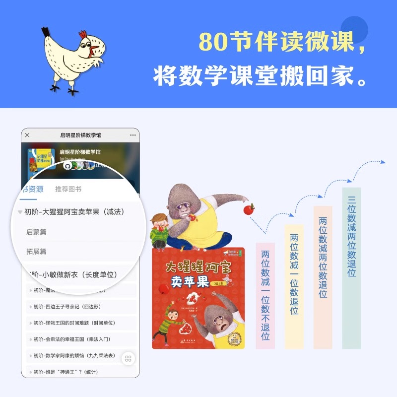 启明星阶梯数学馆全40册儿童数学启蒙绘本3-6-9岁幼儿童数学核心概念数与代数统计与概率图形与几何小学生数学思维训练