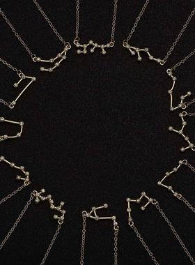 3Pcs/set 12 Zodiac Sign Necklace For Women 12 Constellation