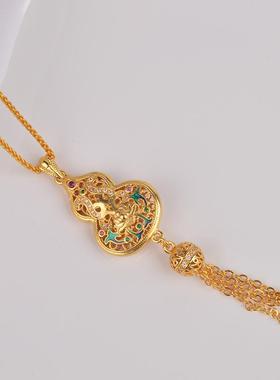 金店同款越南沙金镶钻吊坠