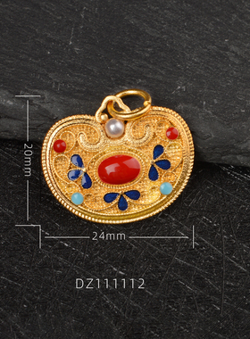 江山如画diy莲花毛衣链古法沙金