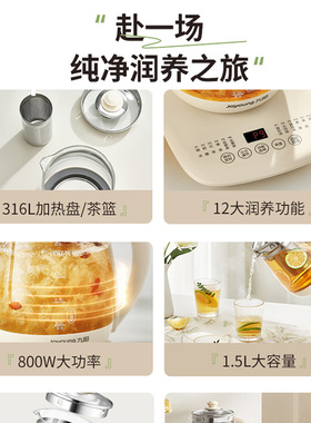 九阳家用养生壶316L母婴级不锈钢