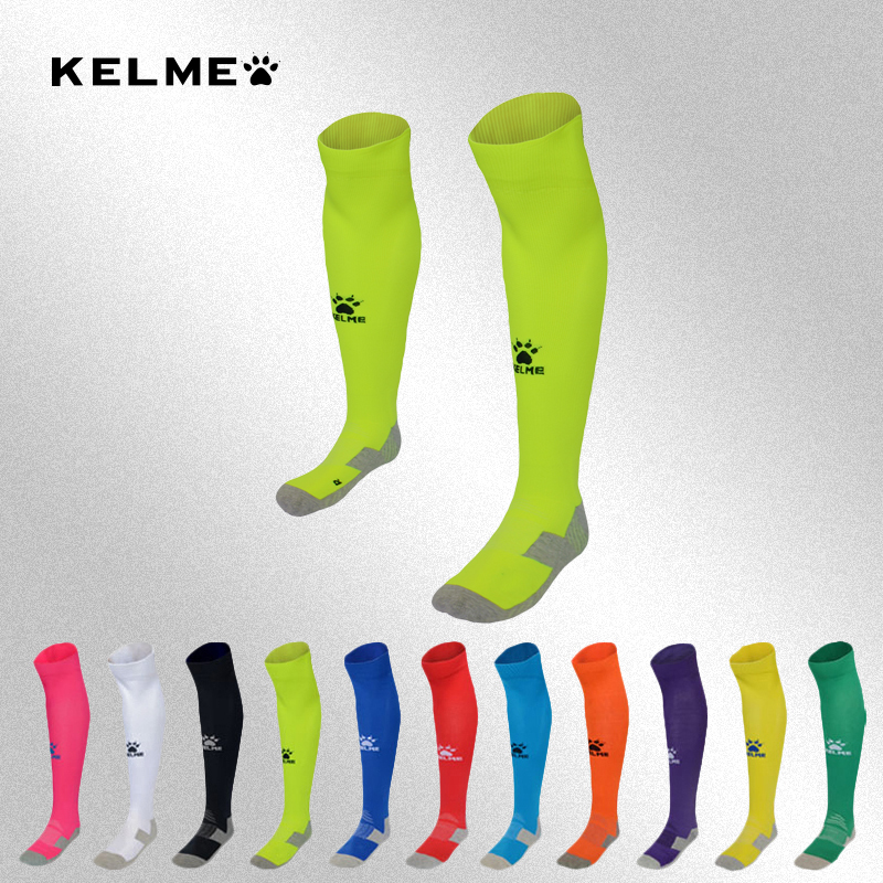KELME/卡爾美球員版分左右腳 加厚毛巾底長筒足球襪K15Z908