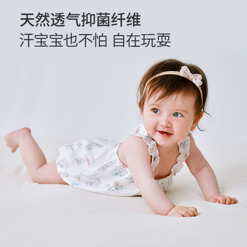 【BUBBLETREE】新生儿薄款纱布爬服