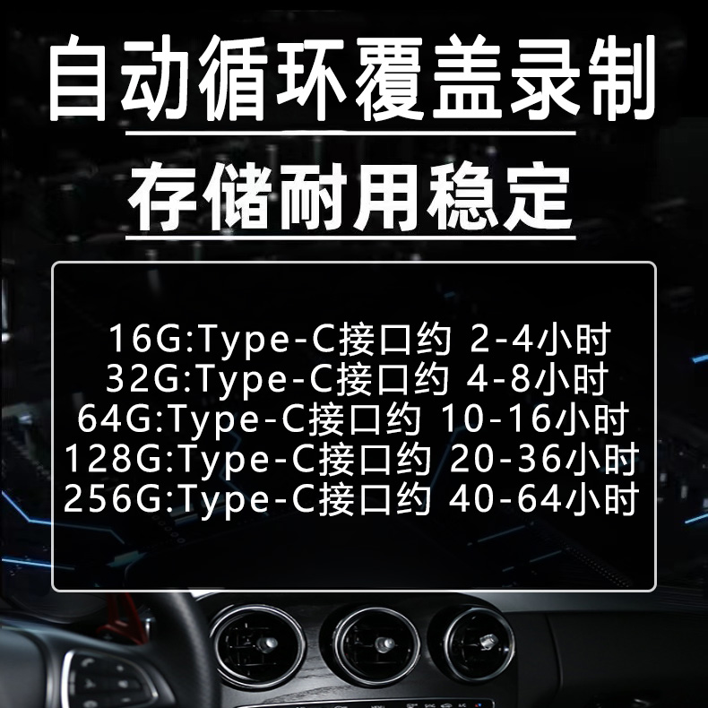 奔驰行车记录仪u盘c260l迈巴赫S400 glc gls 专用type-c车载优盘