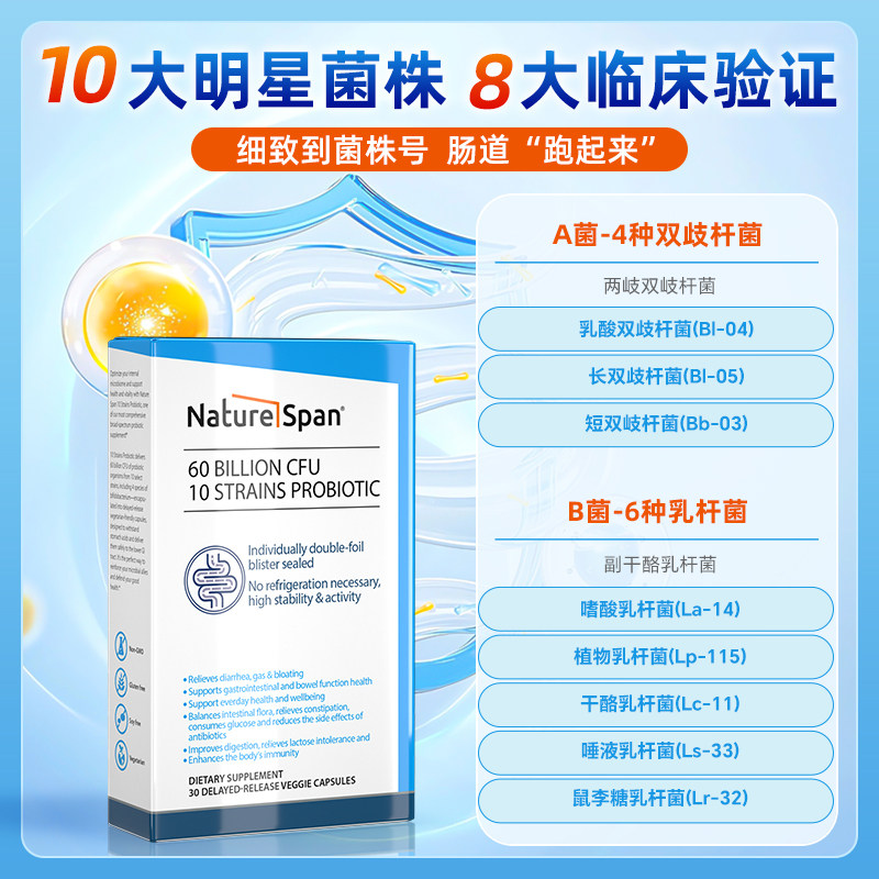 【临期特惠】倍能适 600亿益生菌大人胶囊成人老年人肠道官方正品