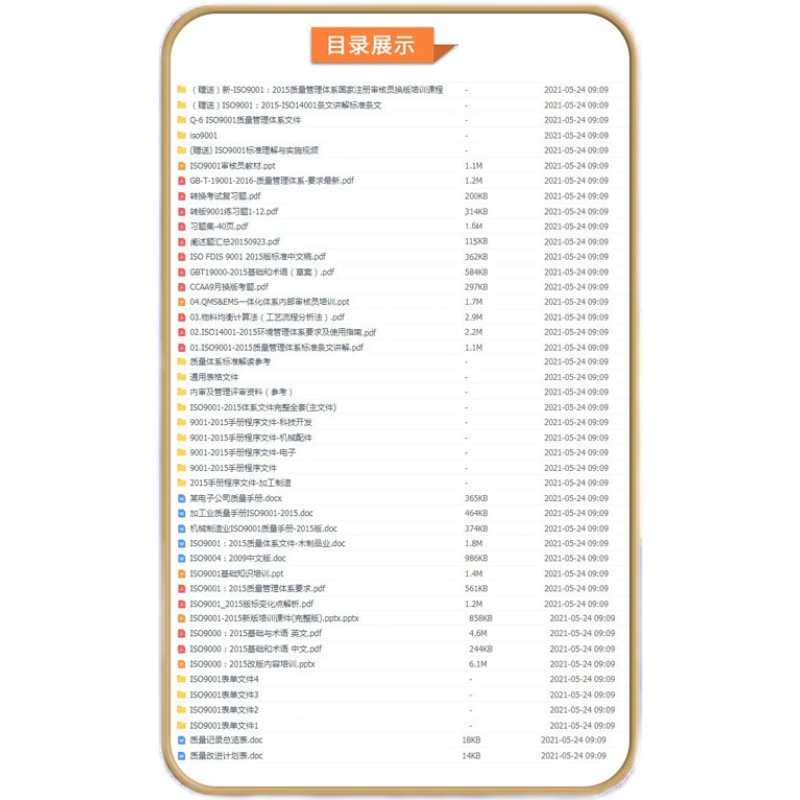 2015版iso9001 质量管理体系全套文件 质量手册 程序文件表格模版 - 图3