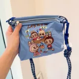 Японская цепочка с молнией, нейлоновая водонепроницаемая сумка, сумка через плечо, с вышивкой