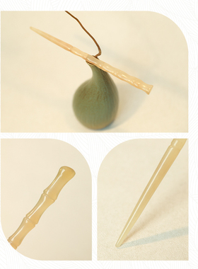 牛角发簪追师发簪简约
