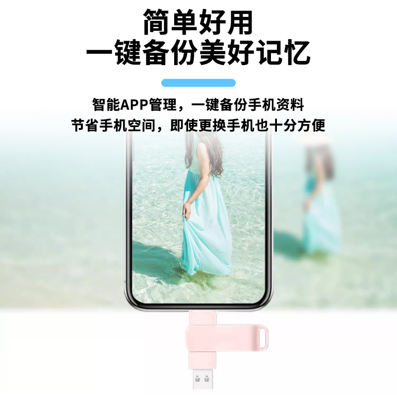 华为通用u盘128g手机电脑两用双接口type-c高速传输大容量优盘1tb-图3