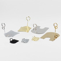 10 Bakery Food Mark Price Sign Clip Metal Stainless Steel Clip Egg Pastry Price Tag Black Display Bracket