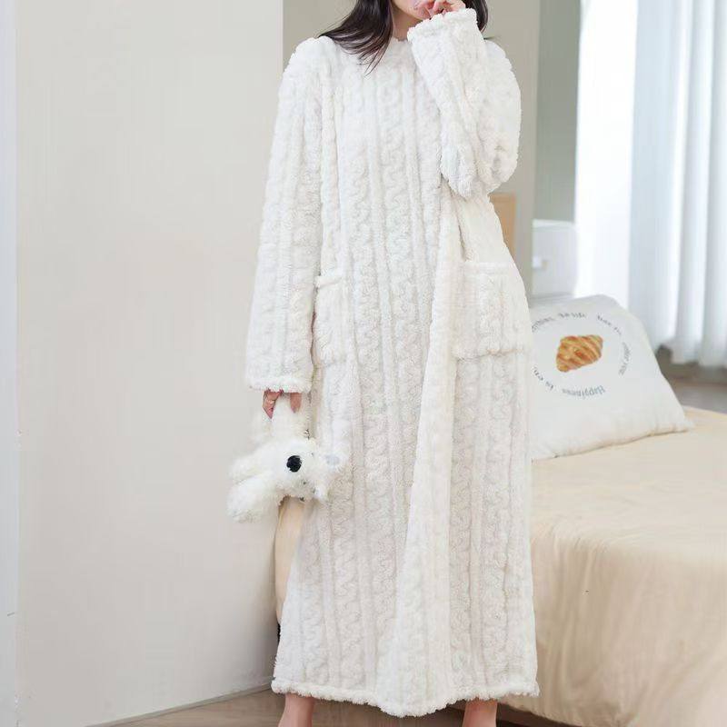 行走的大被子珊瑚绒长款睡袍家居服睡衣保暖冬季加绒加长睡袍睡裙,淘宝优惠券,粉丝福利购,淘宝优惠卷