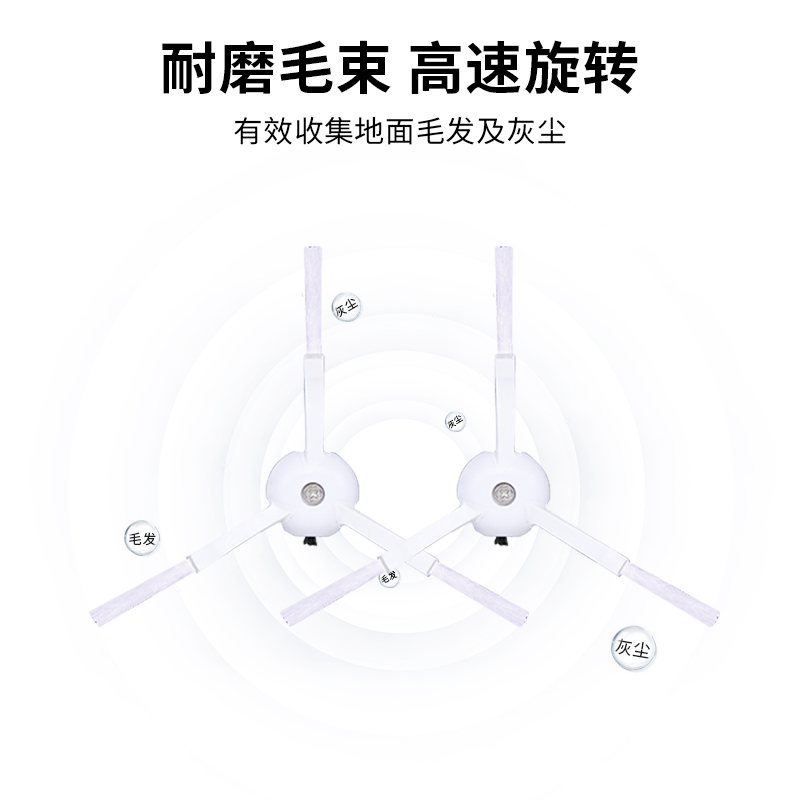 适用于小米米家全能1S扫地机器人SDJQR01RR配件拖抹布边滚刷滤芯 - 图1