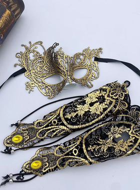 新款欧美热销手饰配饰黑色复古哥特式蕾丝手臂链女士镂空配饰