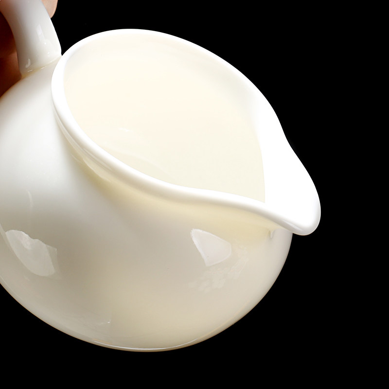 羊脂玉瓷公道杯陶瓷一体茶漏带把茶海三件套白瓷防烫公杯分茶器,淘宝优惠券,粉丝福利购,淘宝优惠卷