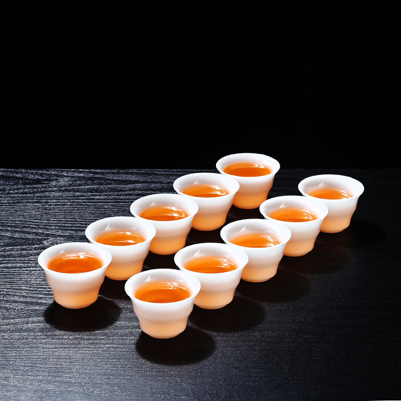 薄胎玉瓷茶杯品茗杯陶瓷功夫茶杯套装德化白瓷竹节杯高档家用客杯,淘宝优惠券,粉丝福利购,淘宝优惠卷