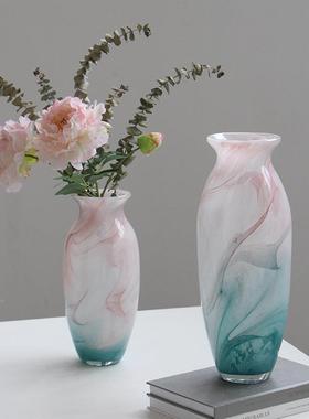 代简约水墨画手工花5656瓶艺客术现摆件关餐桌装饰厅玄插花花器样