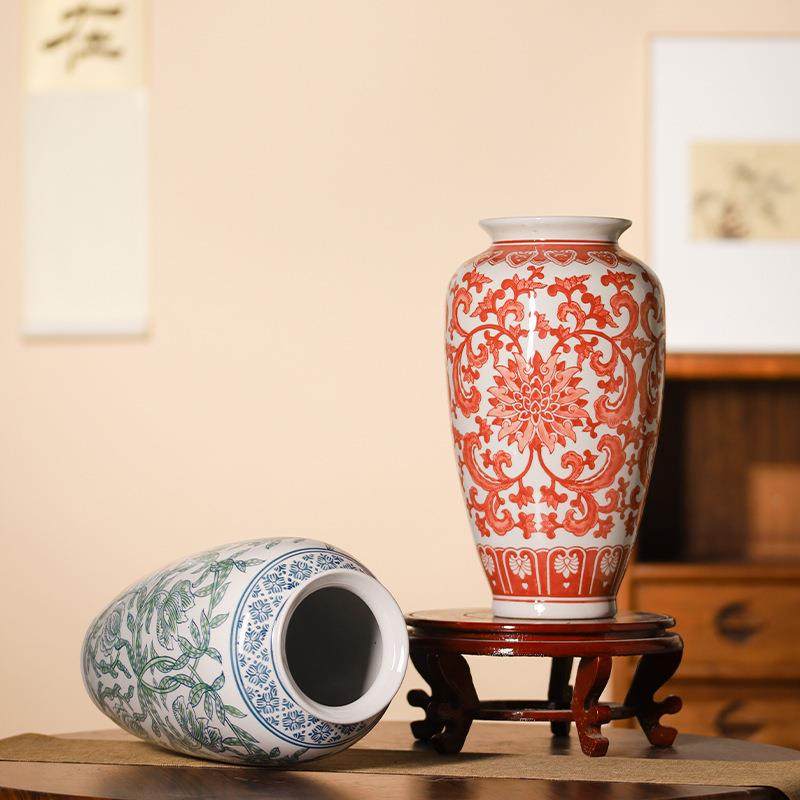 新中式复古陶瓷花瓶摆件水培花器客厅插花装饰品,淘宝优惠券,粉丝福利购,淘宝优惠卷