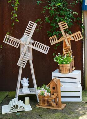 风车摆件户外庭院装饰摆设幼儿园微景观自然角田园风教室走廊布置